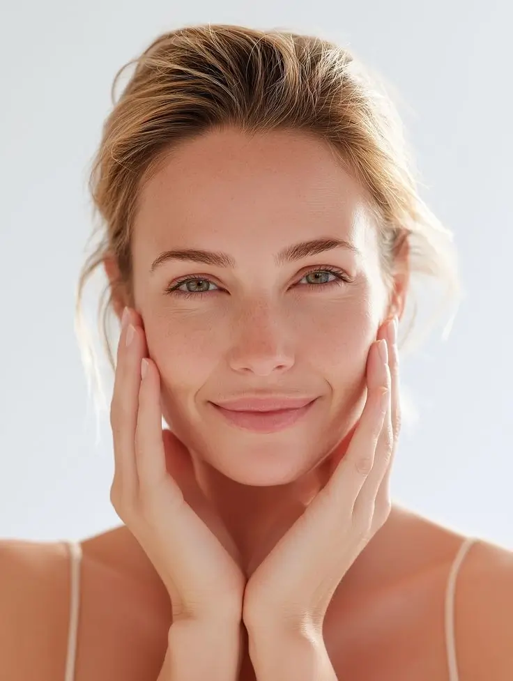 Прекрасное ясное лицо после косметологических процедур