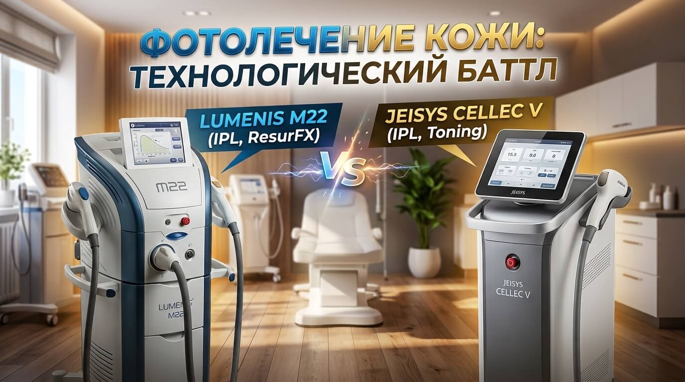 Фотолечение кожи: технологический баттл Lumenis M22 и Jeisys Cellec V